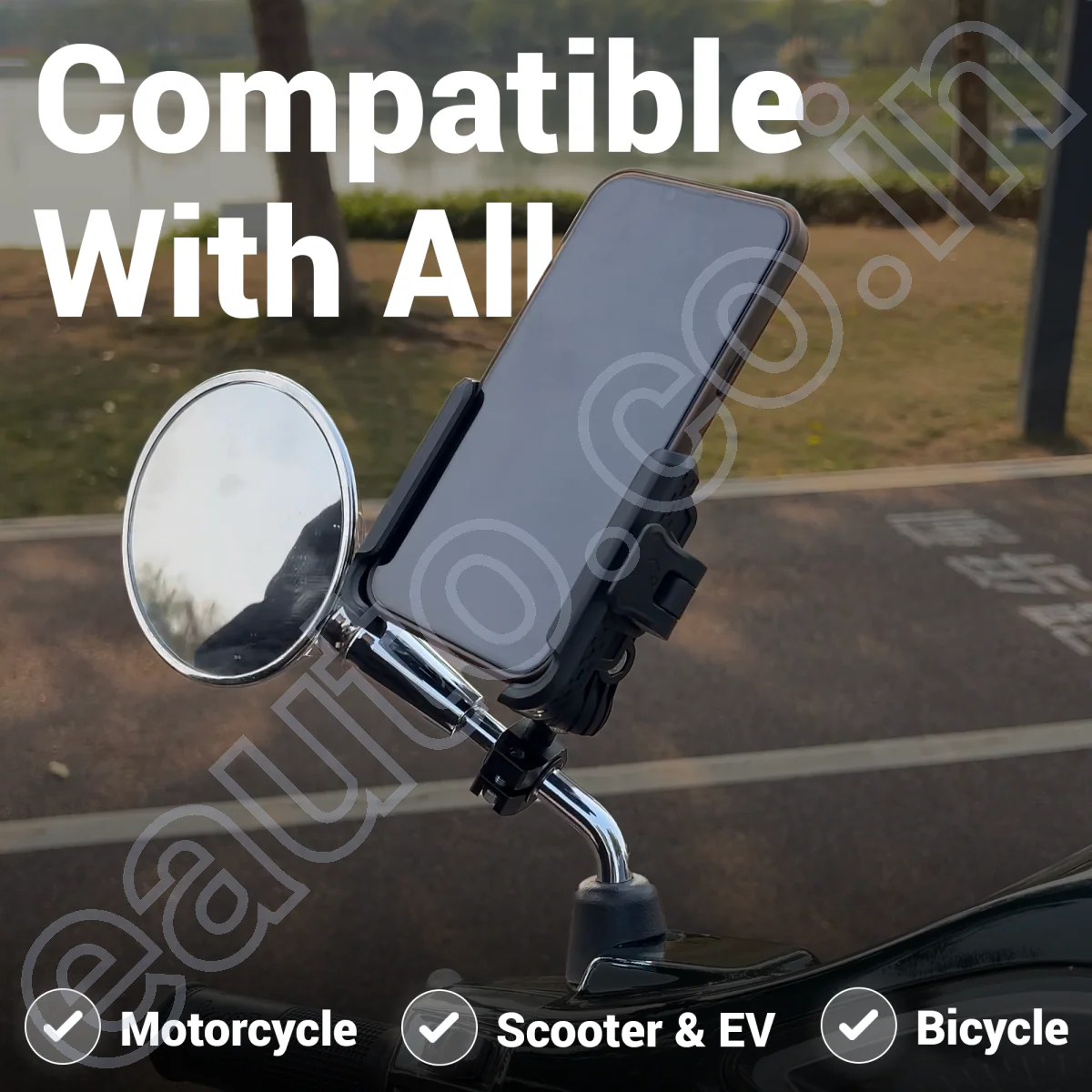 BikeXNeo Grip-X Alpha Charge Mobile Holder | USB-C Charging | Fits Motorcycle, Bicycle, Scooter | With Shock Absorption Technology | 1 Year Warranty - Image 3