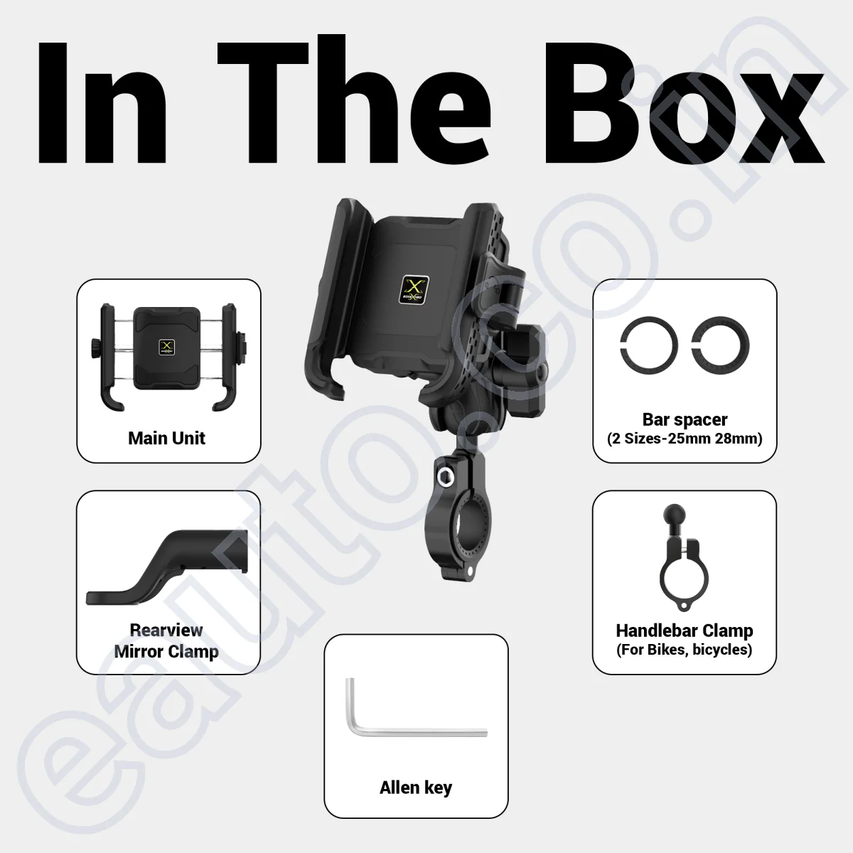 BikeXNeo Grip-X Alpha Mobile Holder | Fits Motorcycle, Bicycle, Scooter | With Shock Absorption Technology | 1 Year Warranty - Image 6