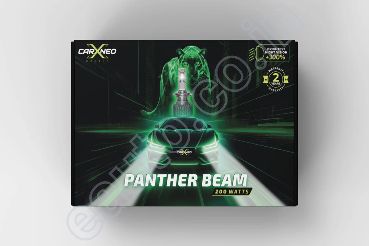 CarXNeo PantherBeam 200 Watt Powerful Car LED Bulb | Set of 2 | 9012 | 6000K | 2 Years Warranty - Image 2