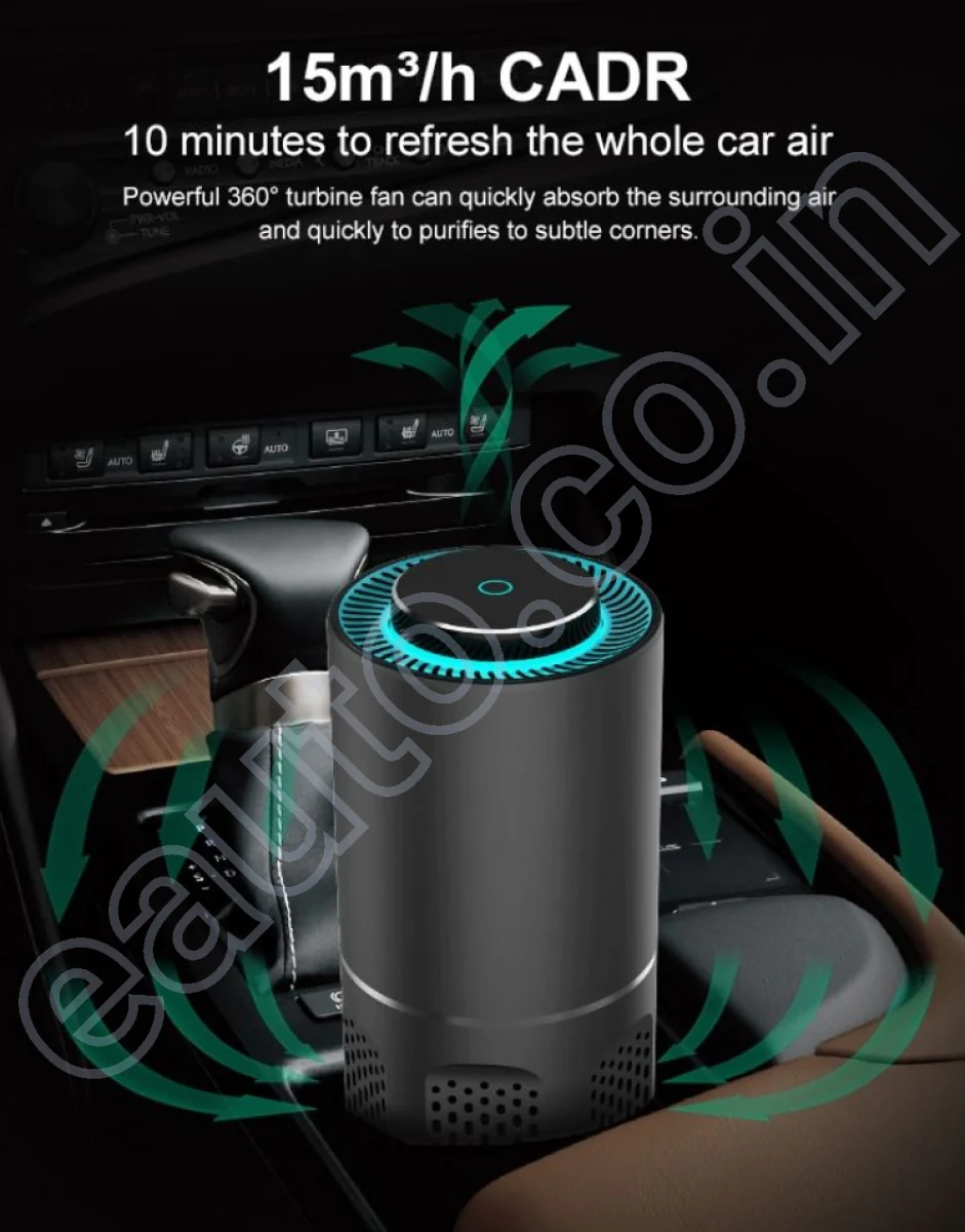 CarXNeo PureZen Air Purifier & Cleaner for Car, Travel, Office Desk | 1 Year Warranty | Lowers AQI & Removes Smoke, Dust - Image 4