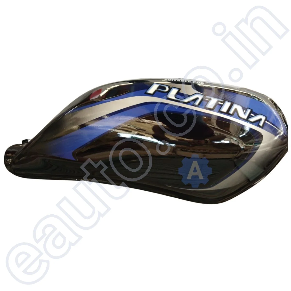 Ensons Petrol Tank for Bajaj Platina 125 (Black/Blue) - Image 2