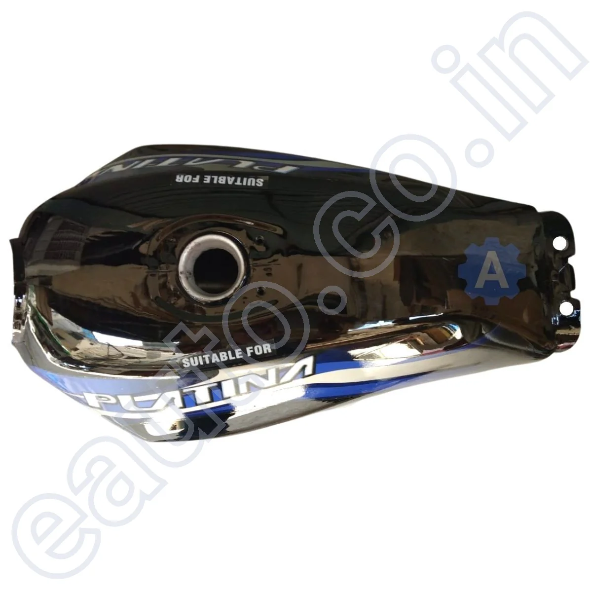 Ensons Petrol Tank for Bajaj Platina 125 (Black/Blue) - Image 3
