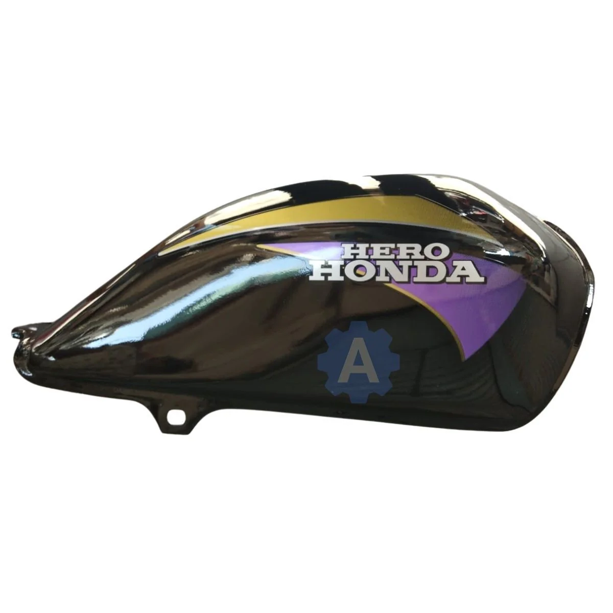 Ensons Petrol Tank for Hero CD Dawn (Black/Blue)