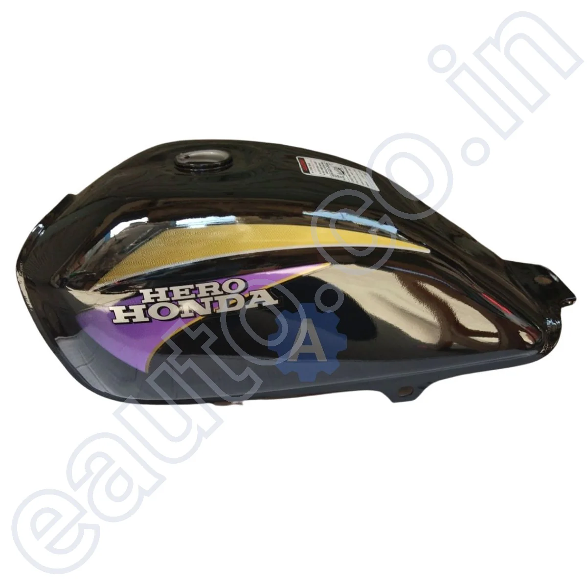 Ensons Petrol Tank for Hero CD Dawn (Black/Blue) - Image 2