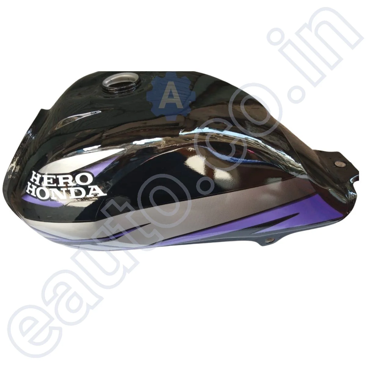 Ensons Petrol Tank for Hero CD Deluxe New Model (Black/Blue) - Image 2