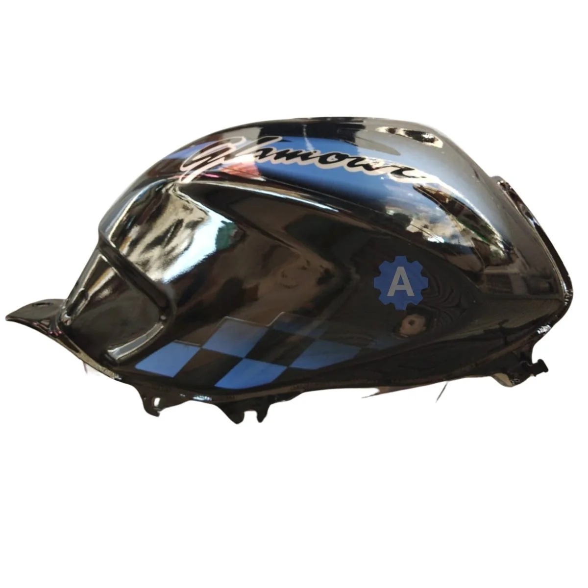 Ensons Petrol Tank for Hero Glamour Type 2 (Black/Blue)