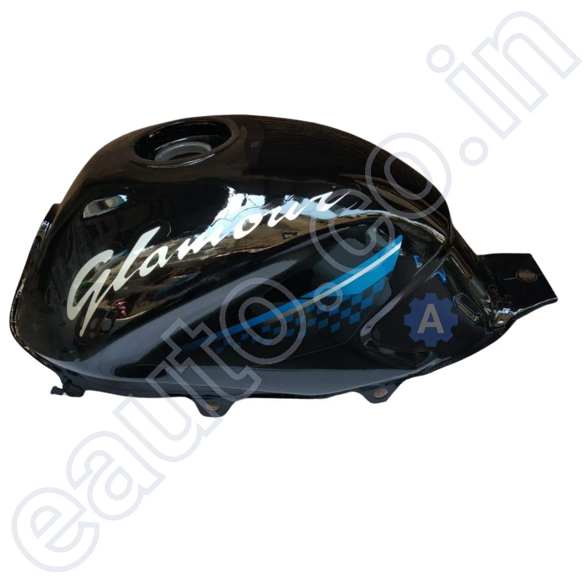 Ensons Petrol Tank for Hero Glamour Type 3/ Type 4 (Black/Blue) - Image 3