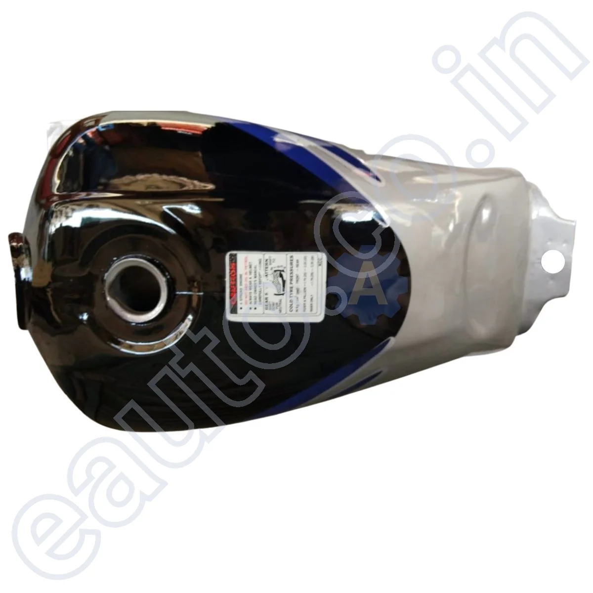 Ensons Petrol Tank for Hero Passion Plus (Black/Blue) - Image 2