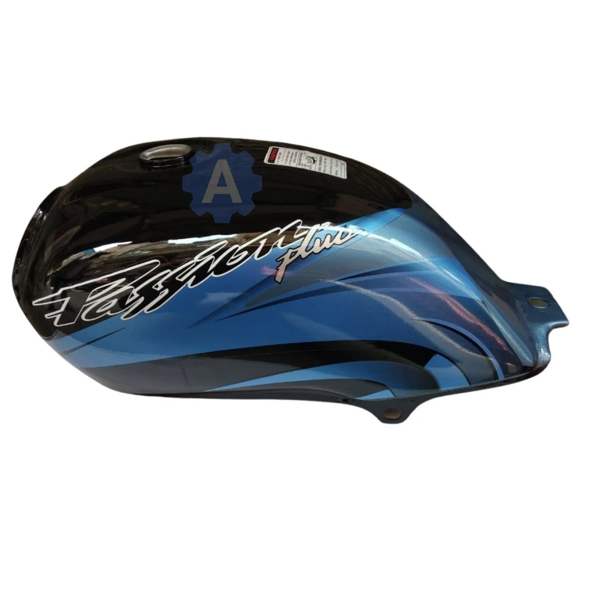 Ensons Petrol Tank for Hero Passion Plus Alloy Wheel (Black/Blue)
