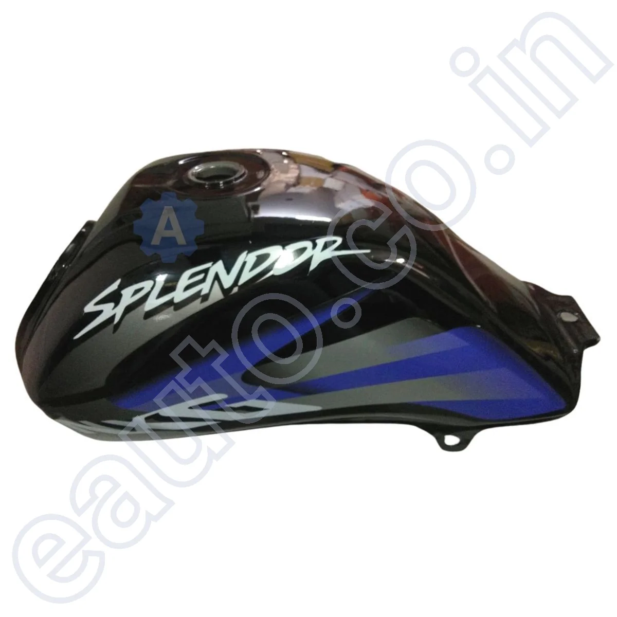 Ensons Petrol Tank for Hero Splendor NXG (Black/Blue) - Image 3