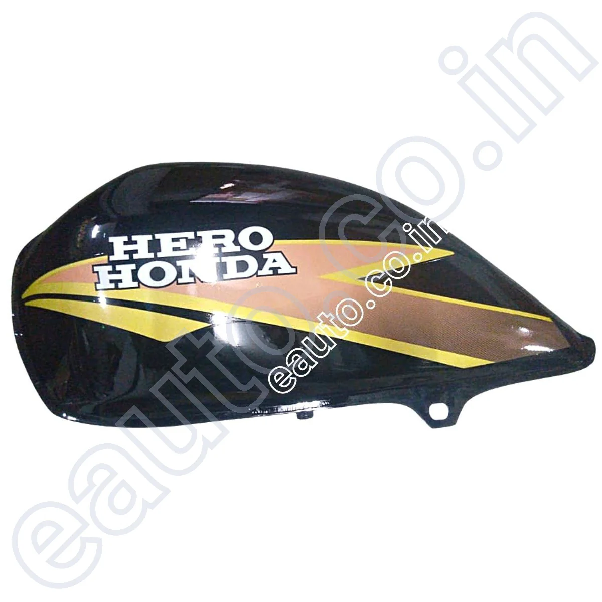Ensons Petrol Tank for Hero CD Dawn Deluxe (Black/Golden) - Image 2