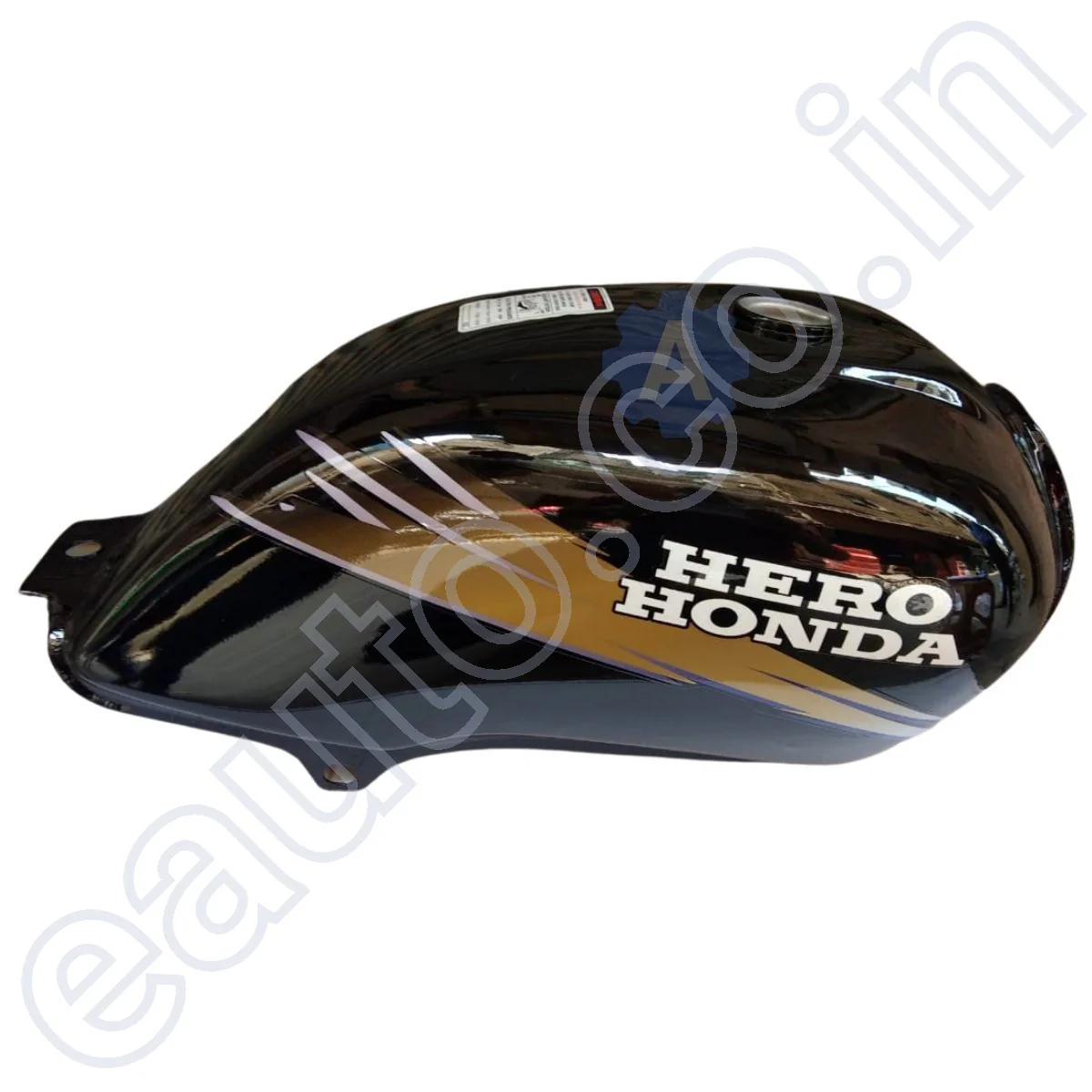 Ensons Petrol Tank for Hero Passion Old Model (Black/Golden) - Image 2