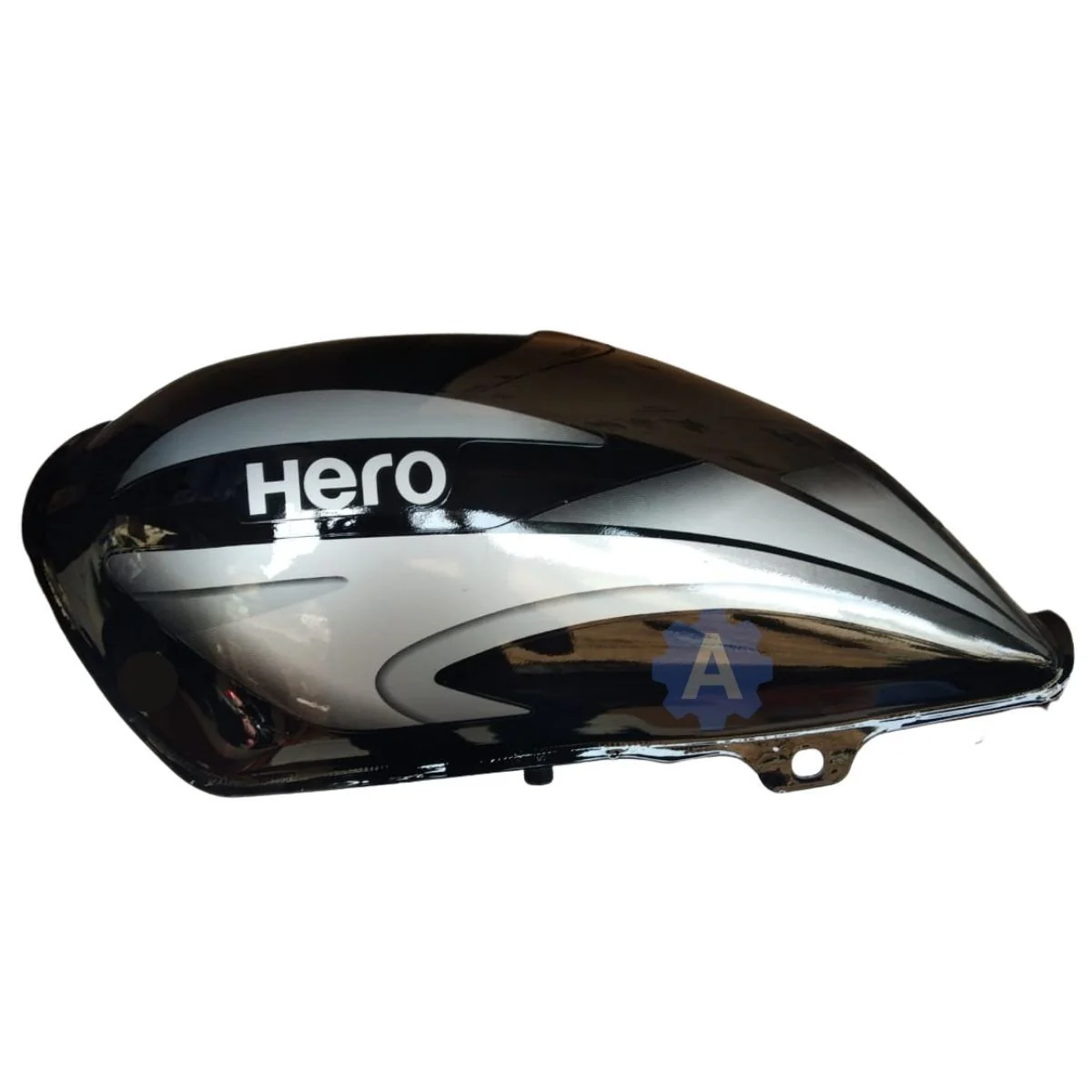 Ensons Petrol Tank for Hero Splendor Pro 2016 BS4 (Black/Grey)