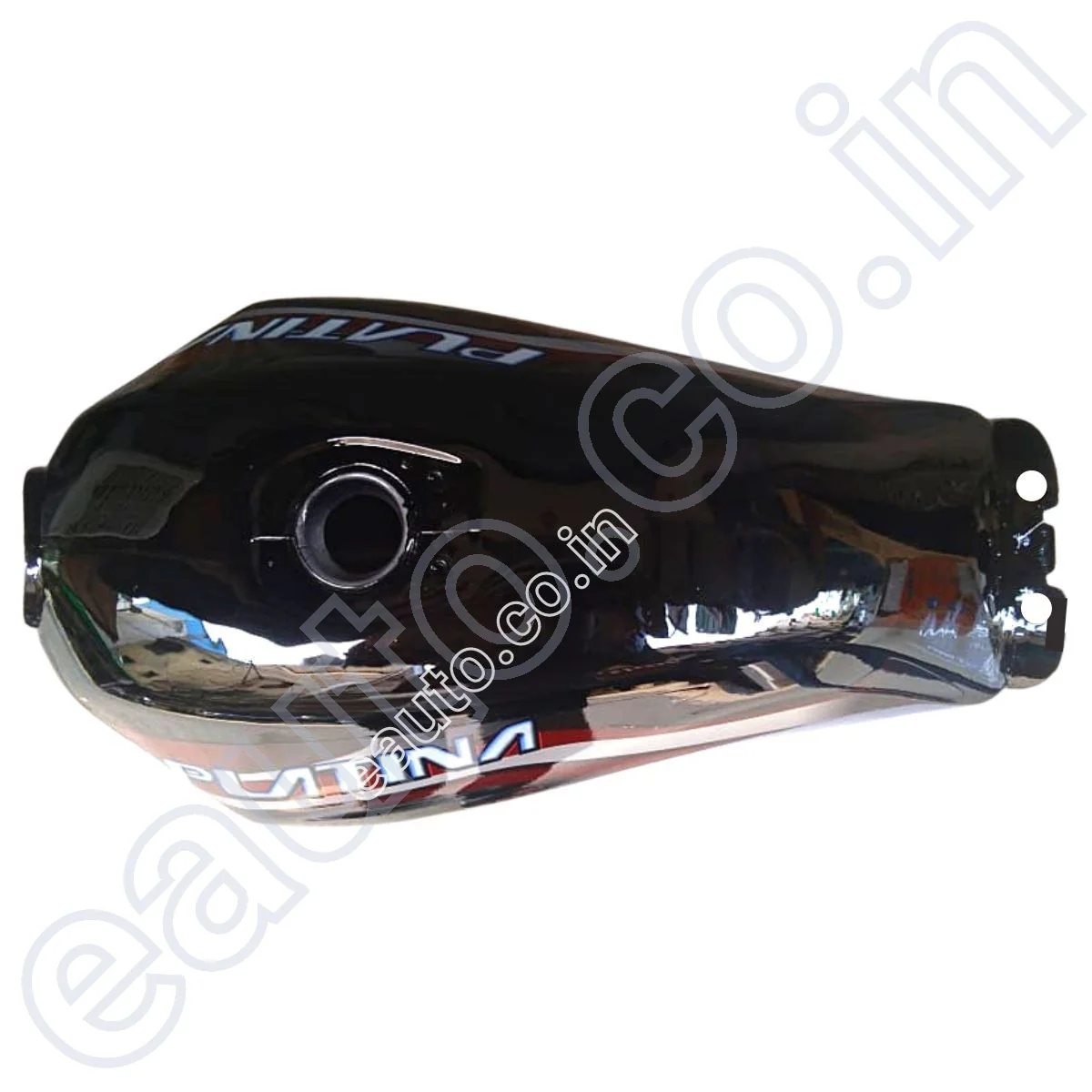 Ensons Petrol Tank for Bajaj Platina 125 (Black/Maroon) - Image 2