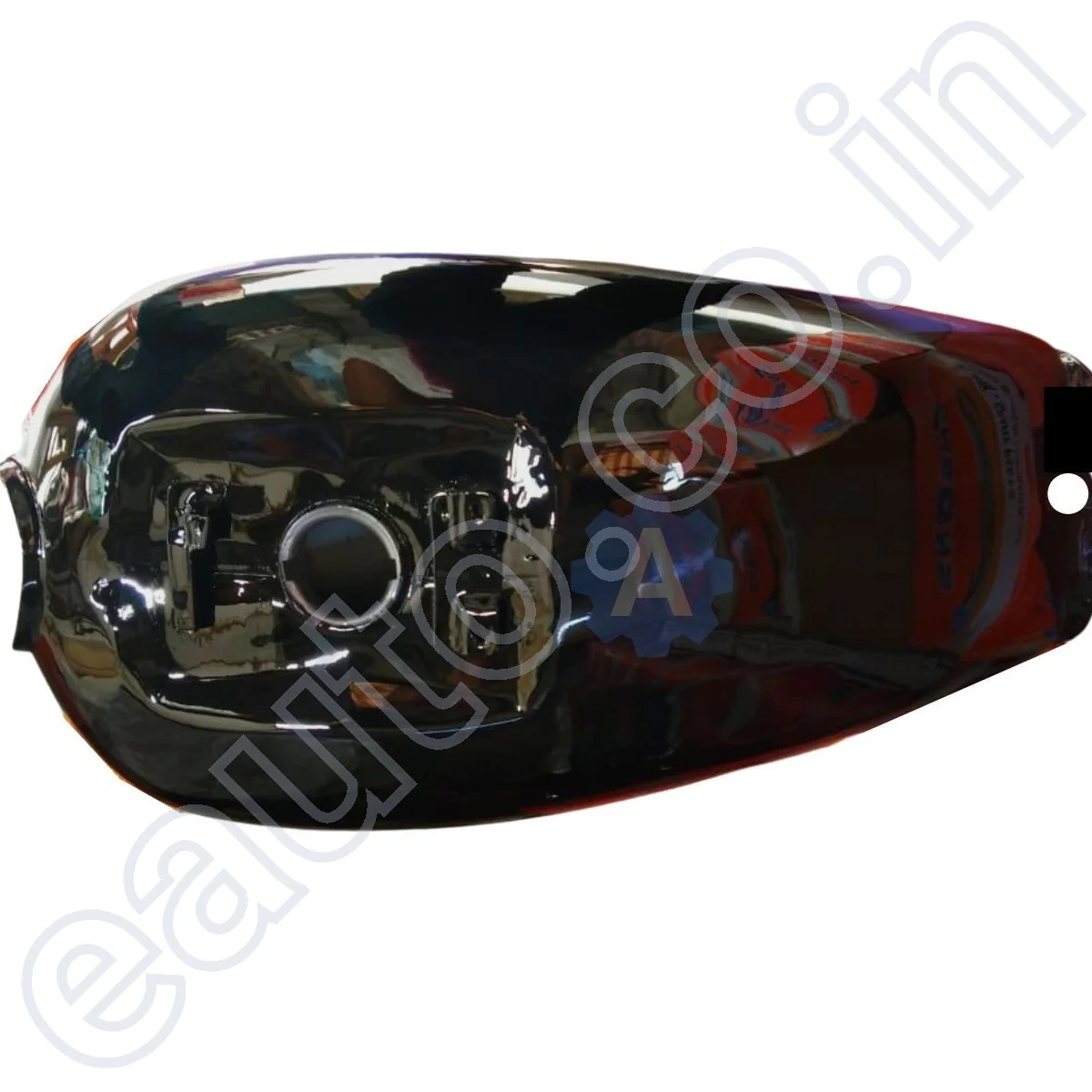 Ensons Petrol Tank for Hero Splendor Plus (Black/Orange) - Image 2