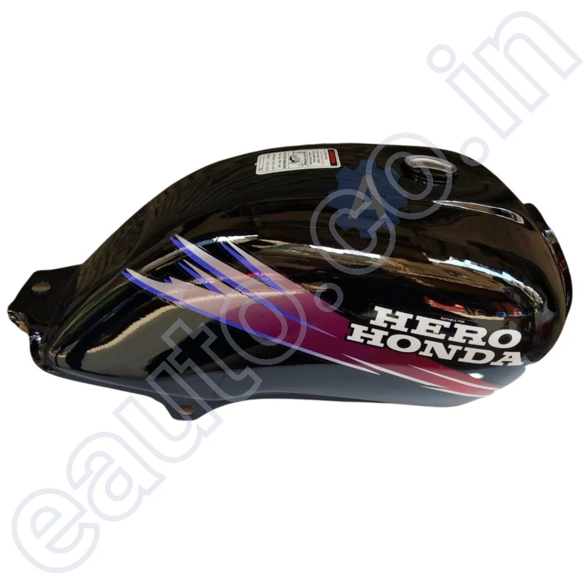 Ensons Petrol Tank for Hero Passion Old Model (Black/Pink) - Image 3
