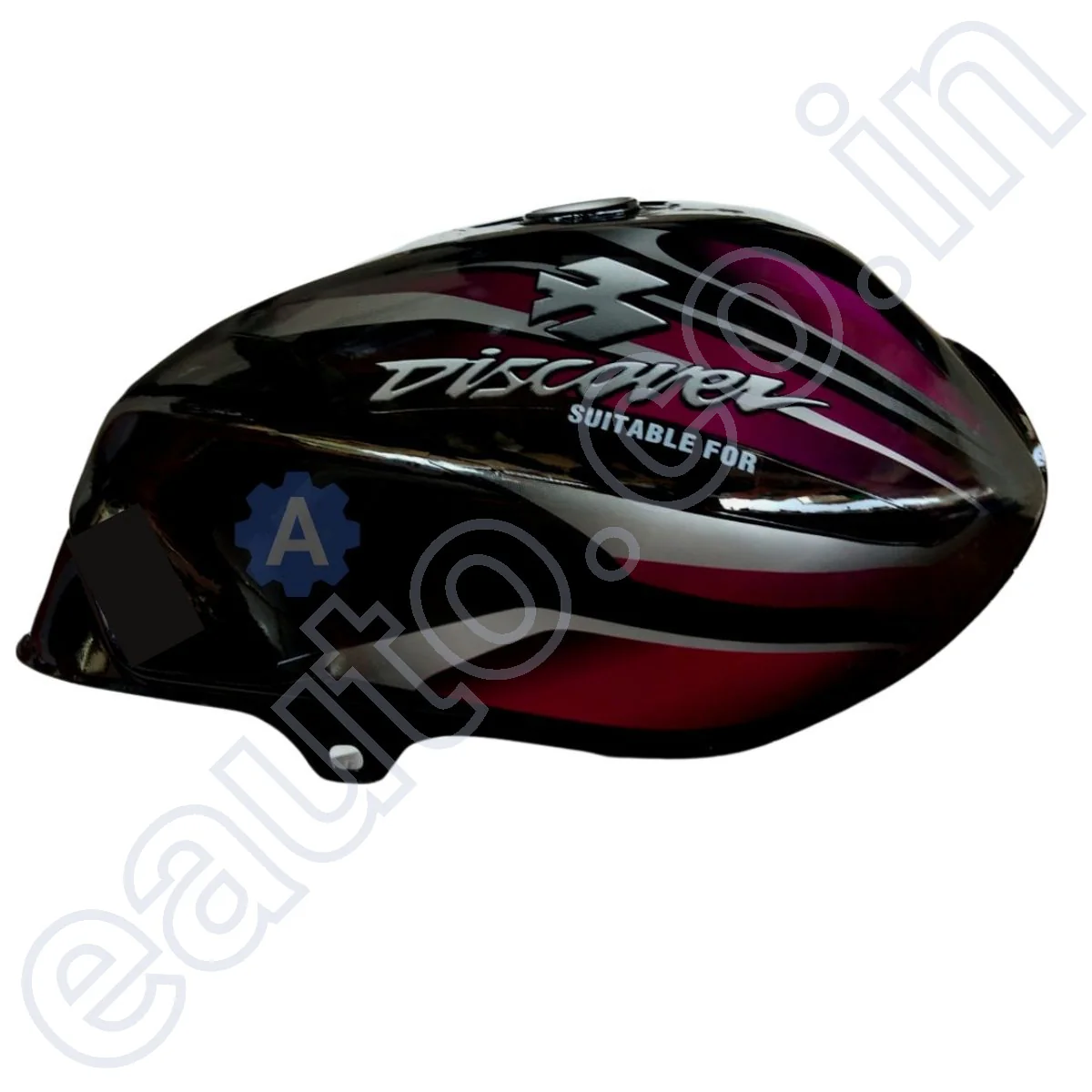 Ensons Petrol Tank for Bajaj Discover 100/ 125 New Model/ 150 (Black/Purple) - Image 3