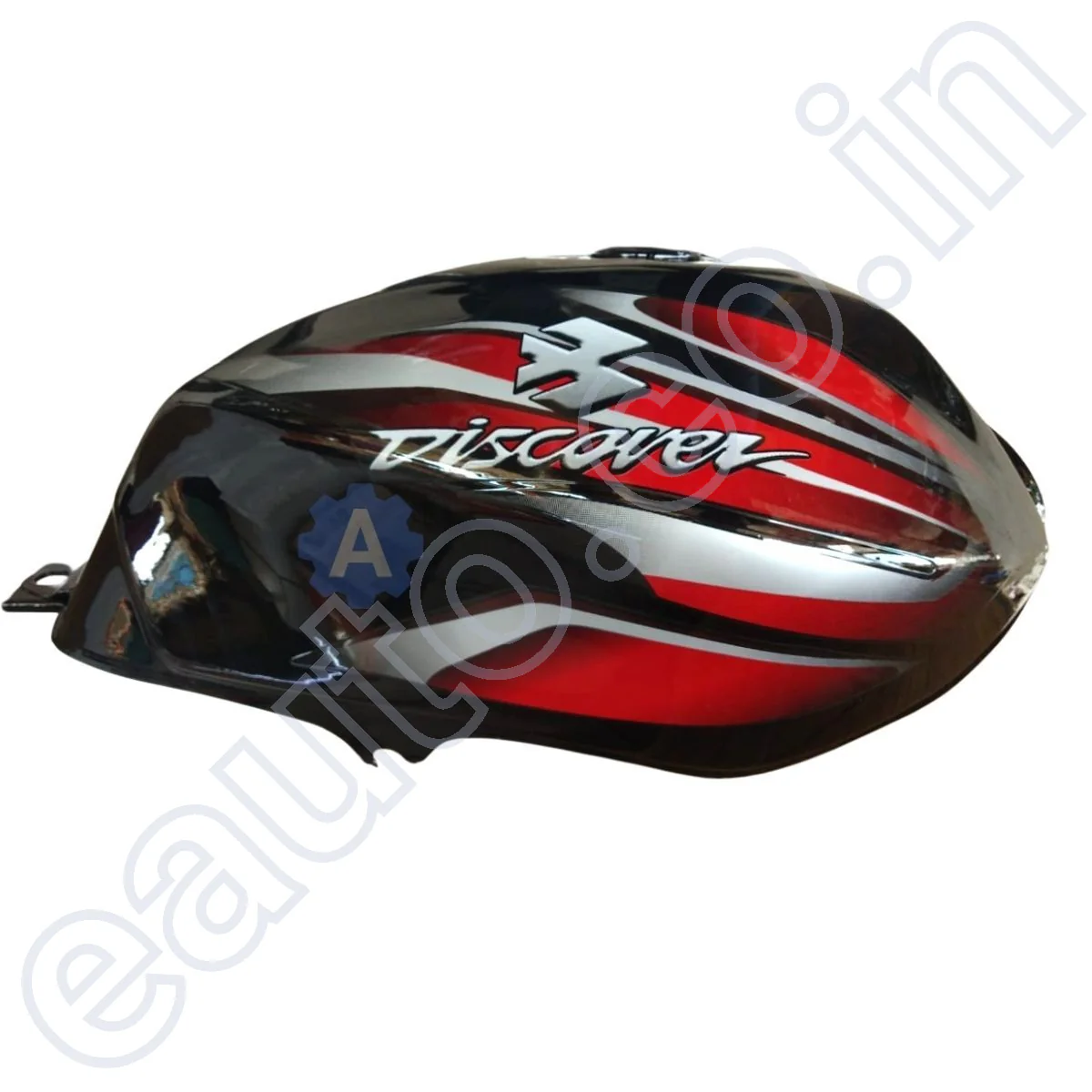 Ensons Petrol Tank for Bajaj Discover 100/ 125 New Model/ 150 (Black/Red) - Image 3
