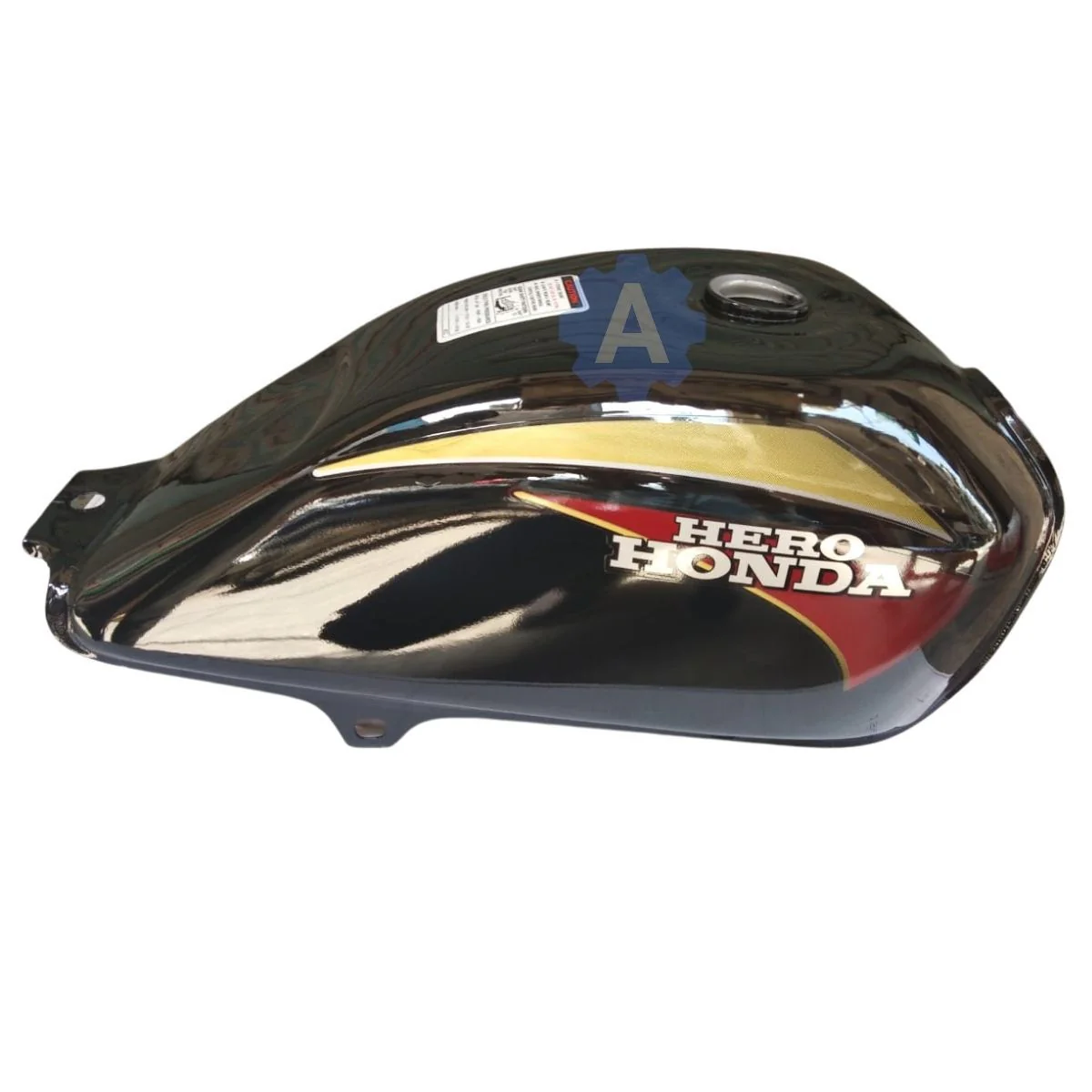 Ensons Petrol Tank for Hero CD Dawn (Black/Red)