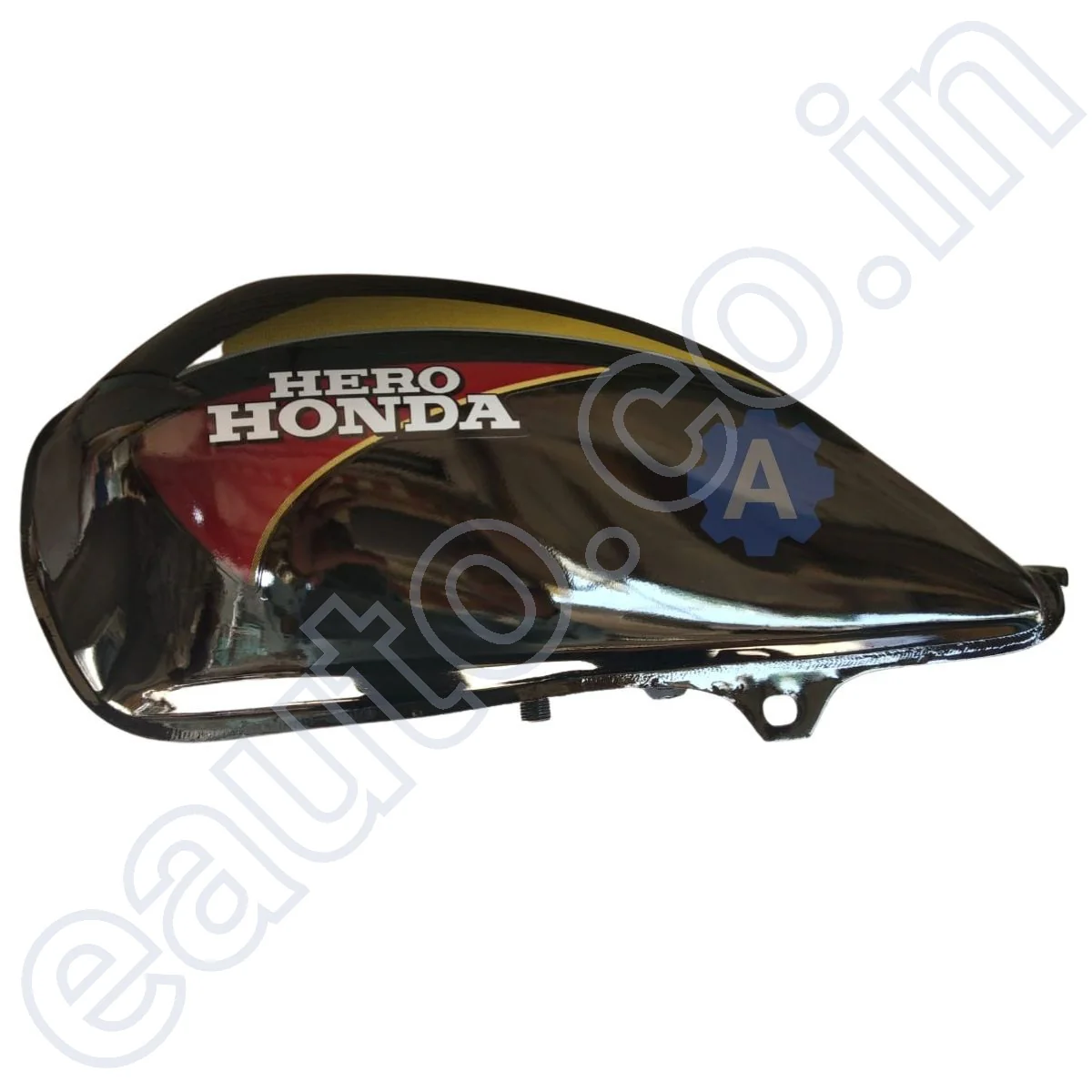 Ensons Petrol Tank for Hero CD Dawn (Black/Red) - Image 3