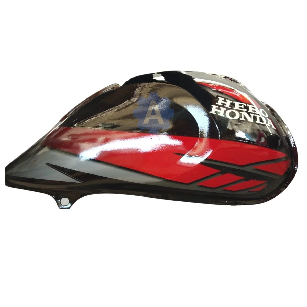 Ensons Petrol Tank for Hero CD Deluxe New Model (Black/Red)