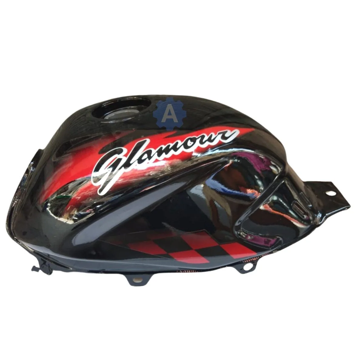 Ensons Petrol Tank for Hero Glamour Type 2 (Black/Red)