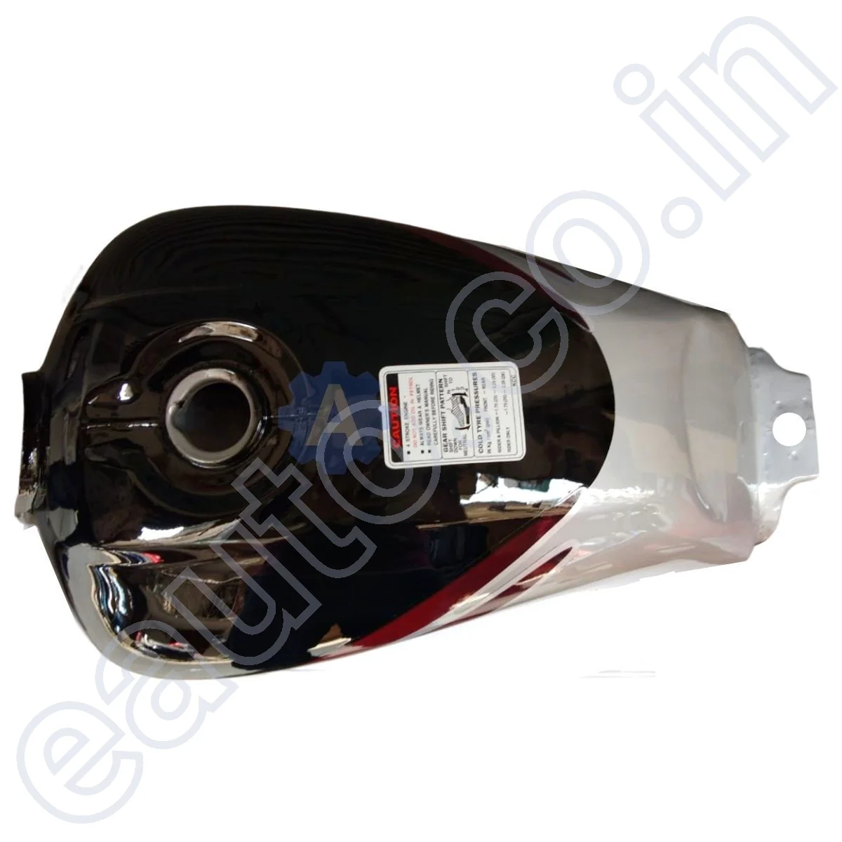Ensons Petrol Tank for Hero Passion Plus (Black/Red) - Image 2