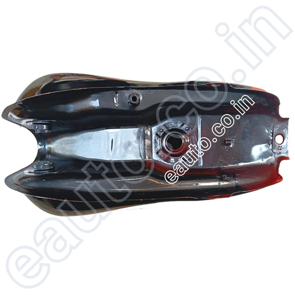 Ensons Petrol Tank for Hero Passion Plus Alloy Wheel (Black/Red) - Image 2