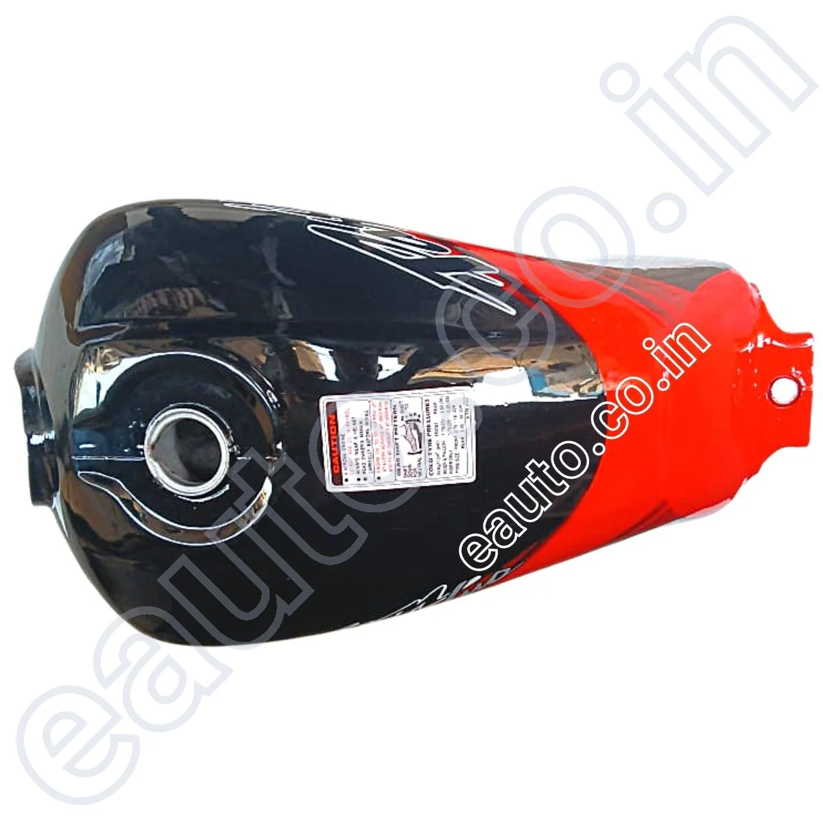 Ensons Petrol Tank for Hero Passion Plus Alloy Wheel (Black/Red) - Image 3