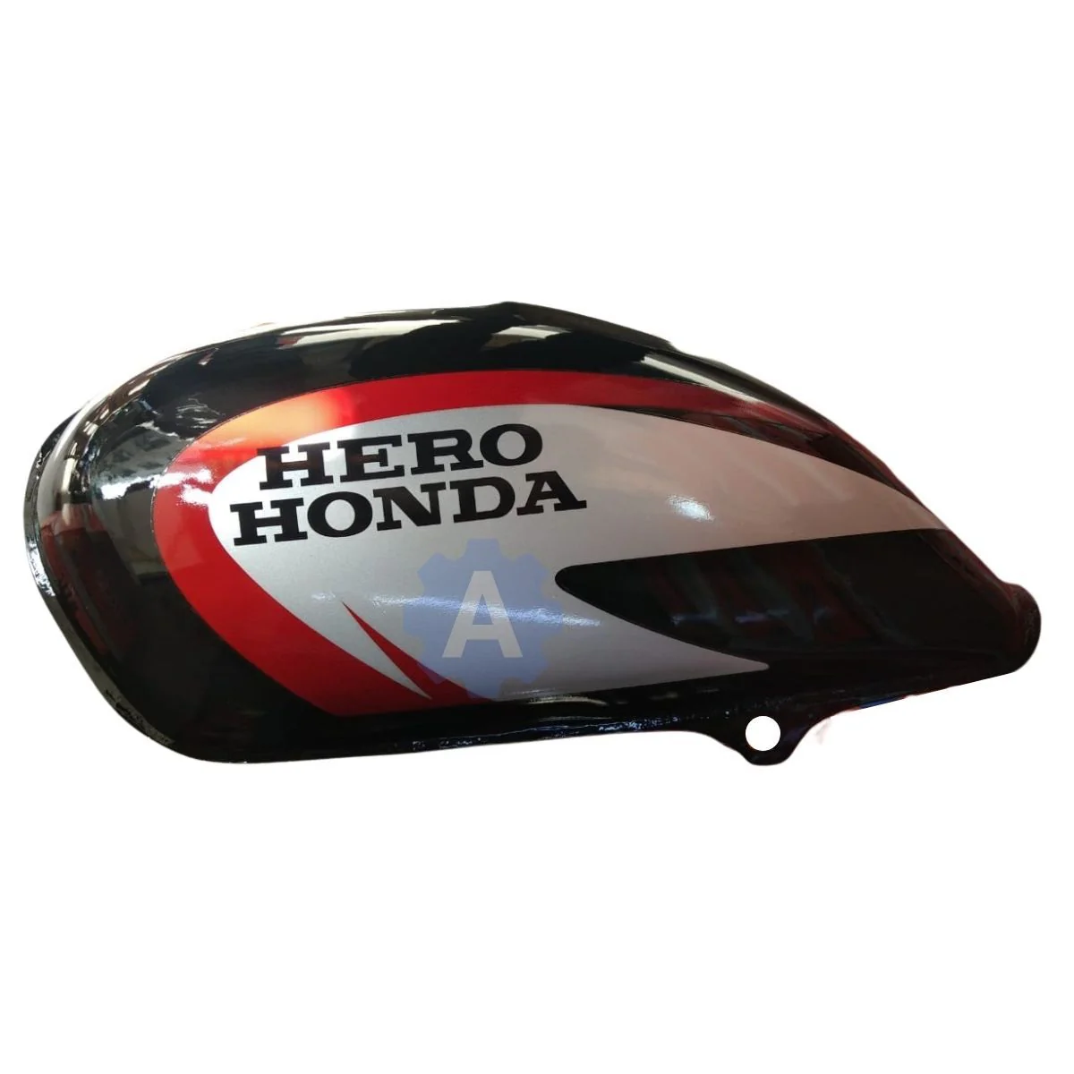 Ensons Petrol Tank for Hero Splendor Plus (Black/Red)