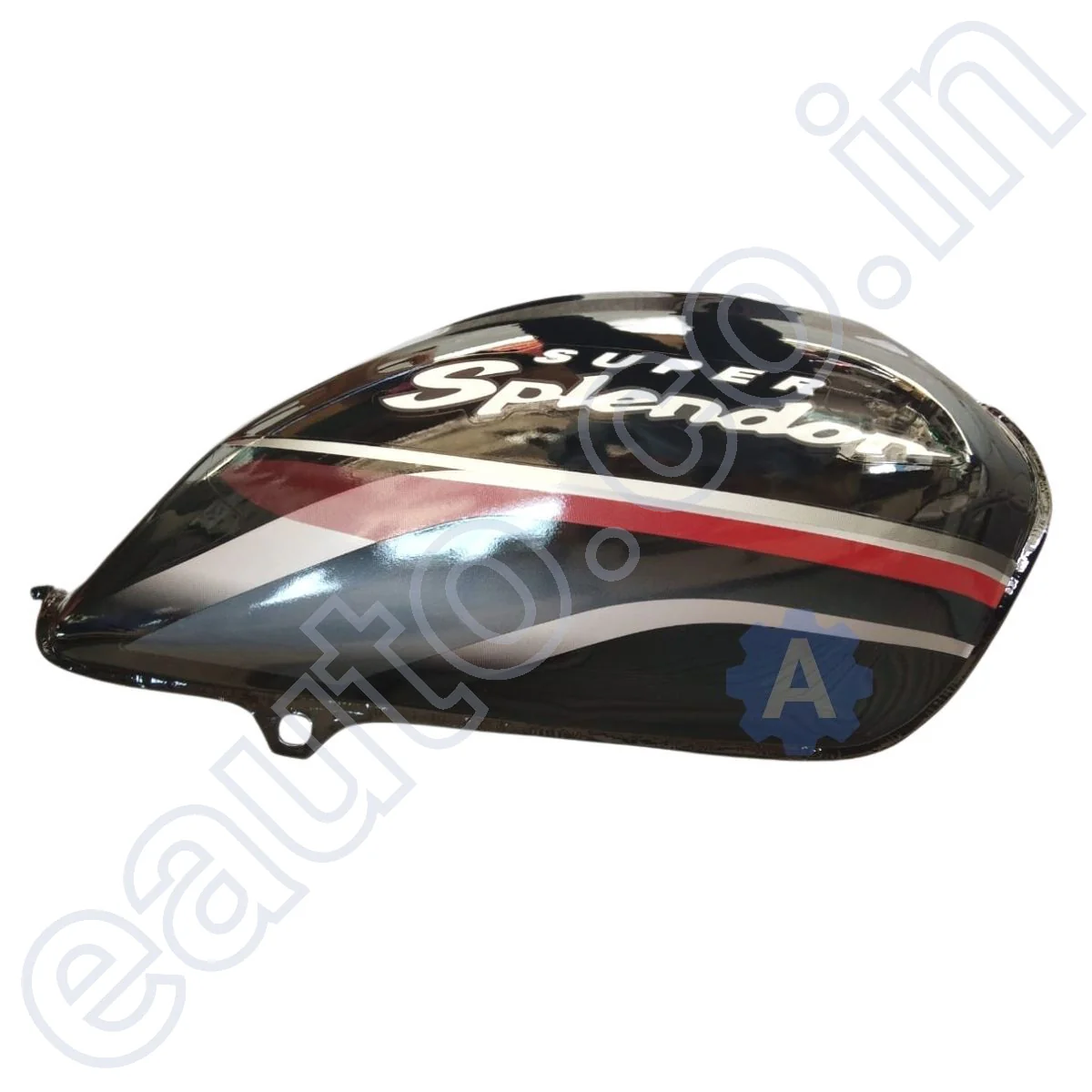Ensons Petrol Tank for Hero Super Splendor Alloy Wheel New Model (Black/Red) - Image 2