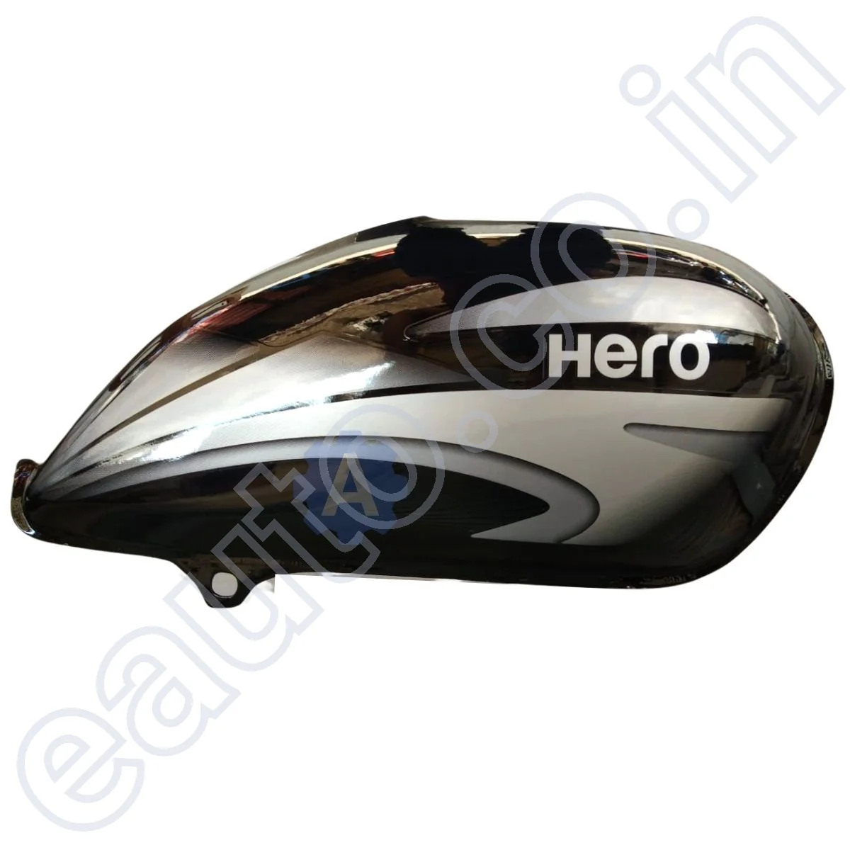 Ensons Petrol Tank for Hero Splendor Plus Alloy Wheel (Black/Silver or Grey) - Image 2