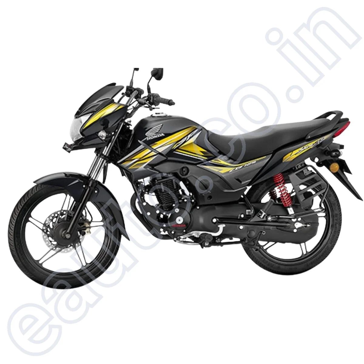 Ensons Petrol Tank for Honda CB Shine SP | Black with Yellow Sticker - Image 2