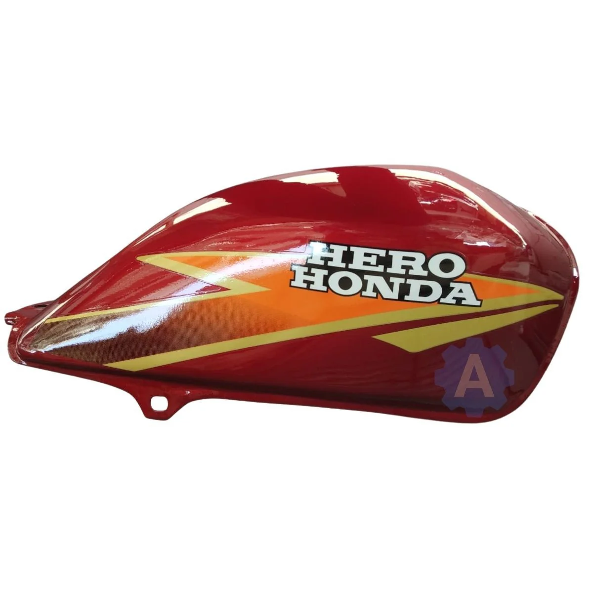 Ensons Petrol Tank for Hero CD Dawn Deluxe (Cherry Red/Orange)