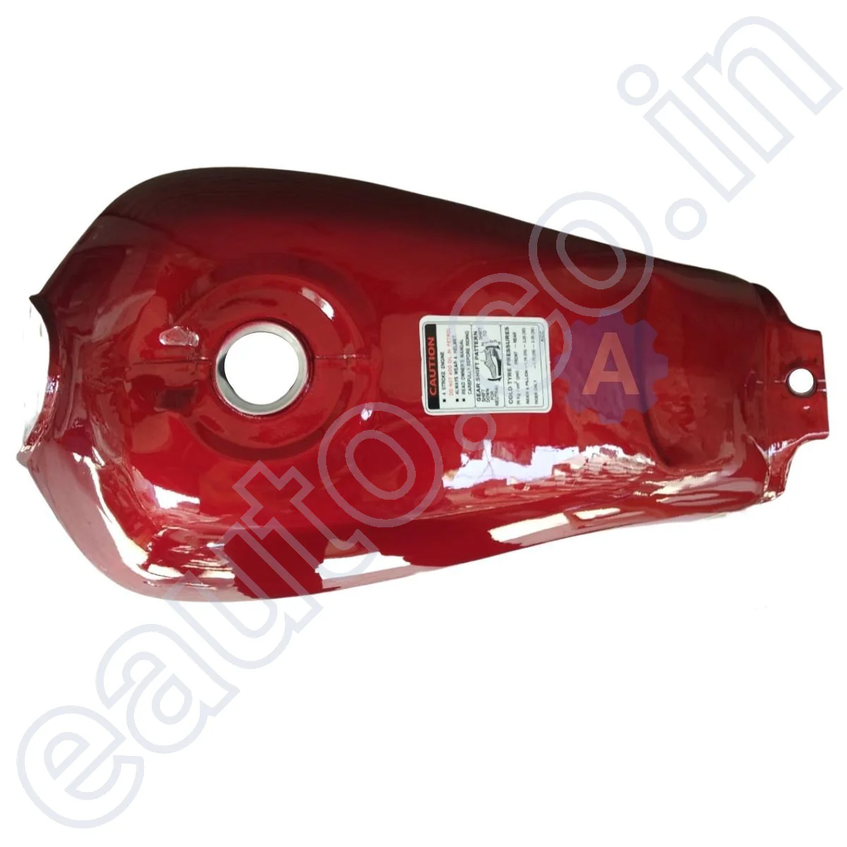 Ensons Petrol Tank for Hero CD Dawn Deluxe (Cherry Red/Orange) - Image 3