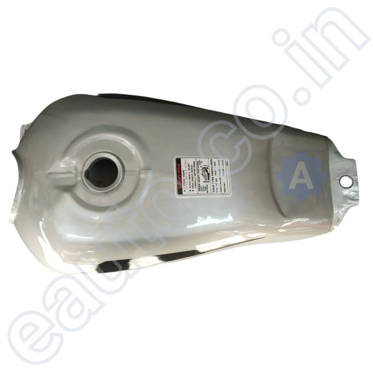 Ensons Petrol Tank for Hero CD Dawn (Silver/Black) - Image 3