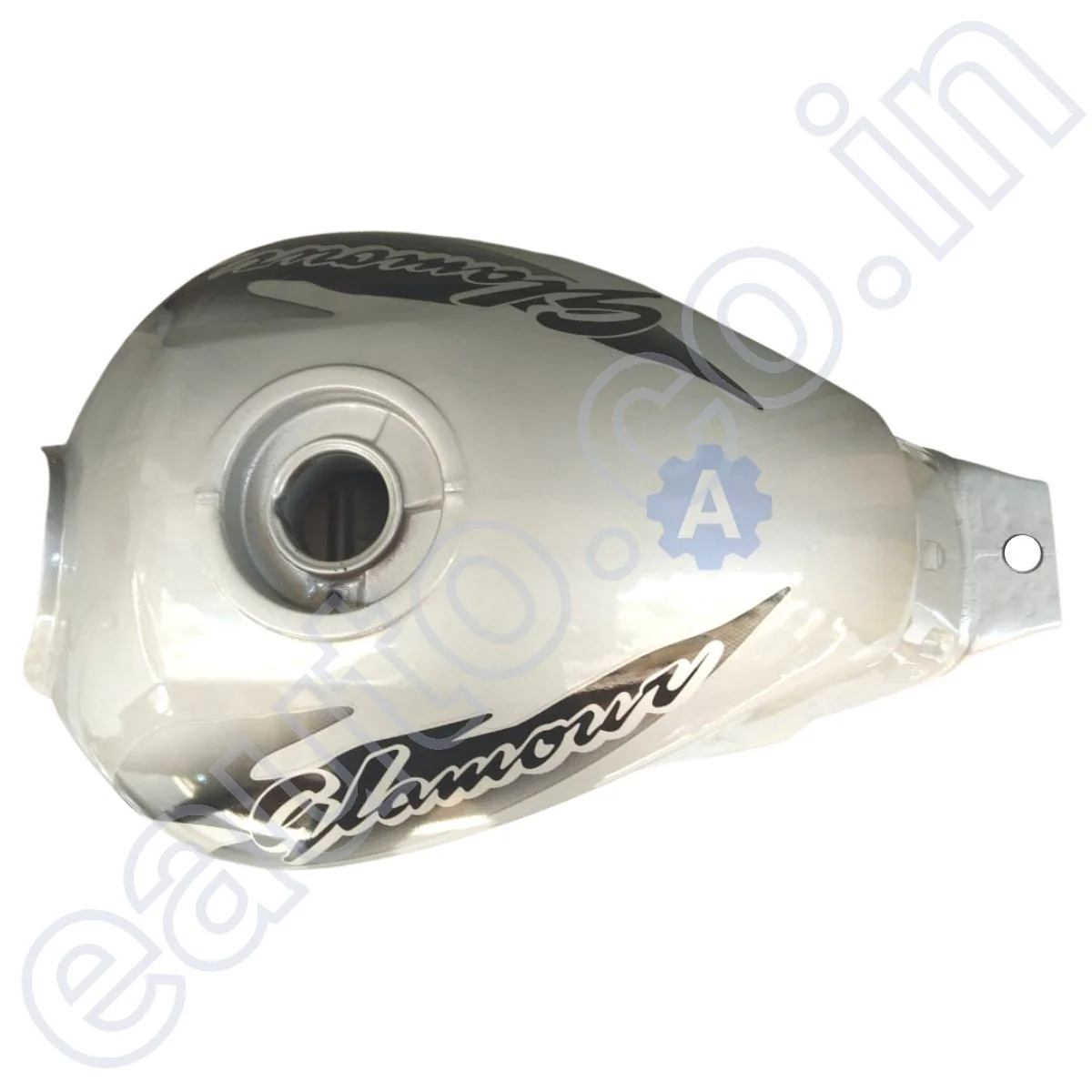 Ensons Petrol Tank for Hero Glamour Type 2 (Silver/Grey & Black) - Image 2