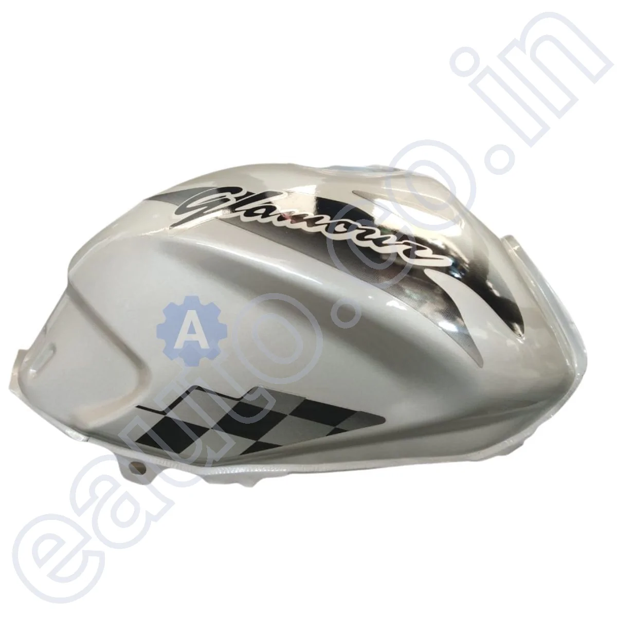 Ensons Petrol Tank for Hero Glamour Type 2 (Silver/Grey & Black) - Image 3