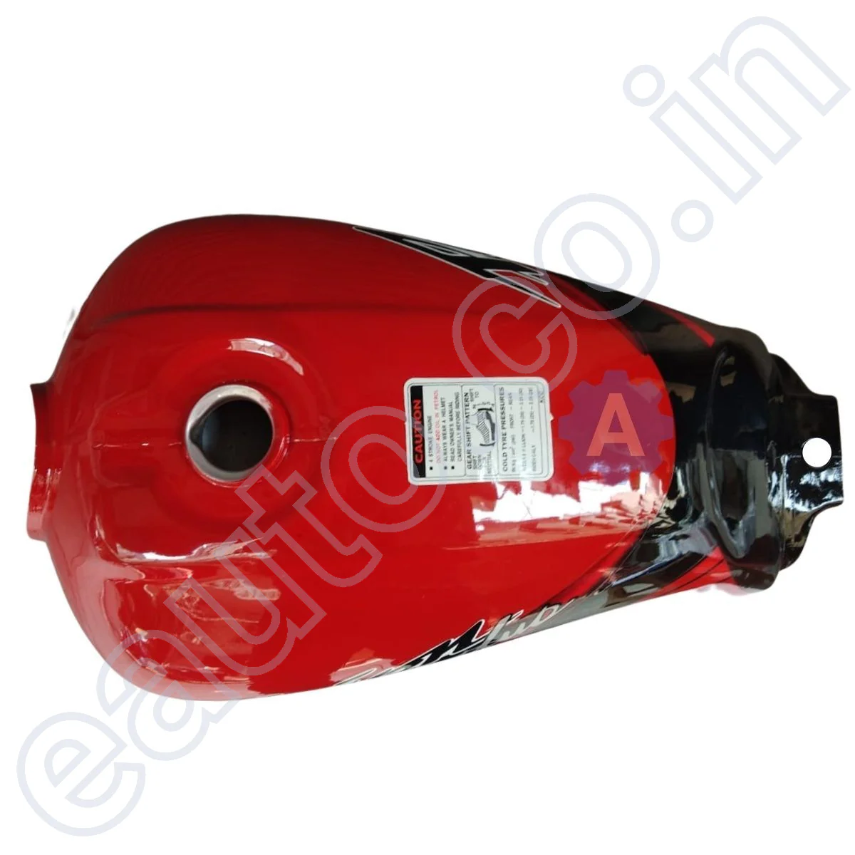 Ensons Petrol Tank for Hero Passion Plus Alloy Wheel (Sports Red/Black) - Image 2