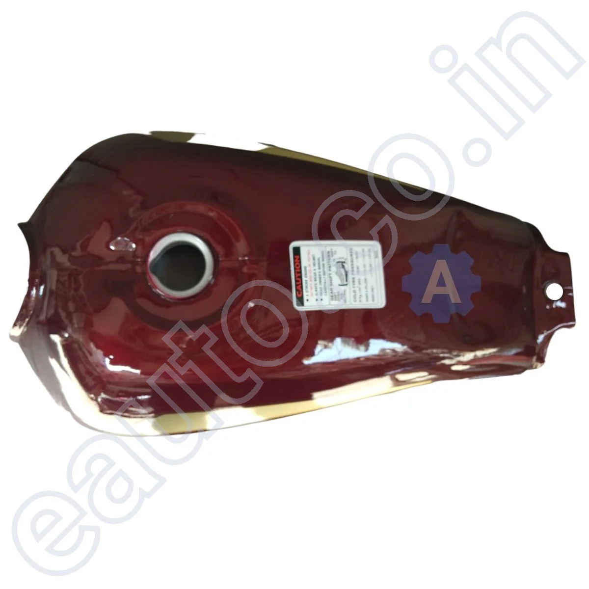 Ensons Petrol Tank for Hero CD Dawn (Wine Red/Golden) - Image 3