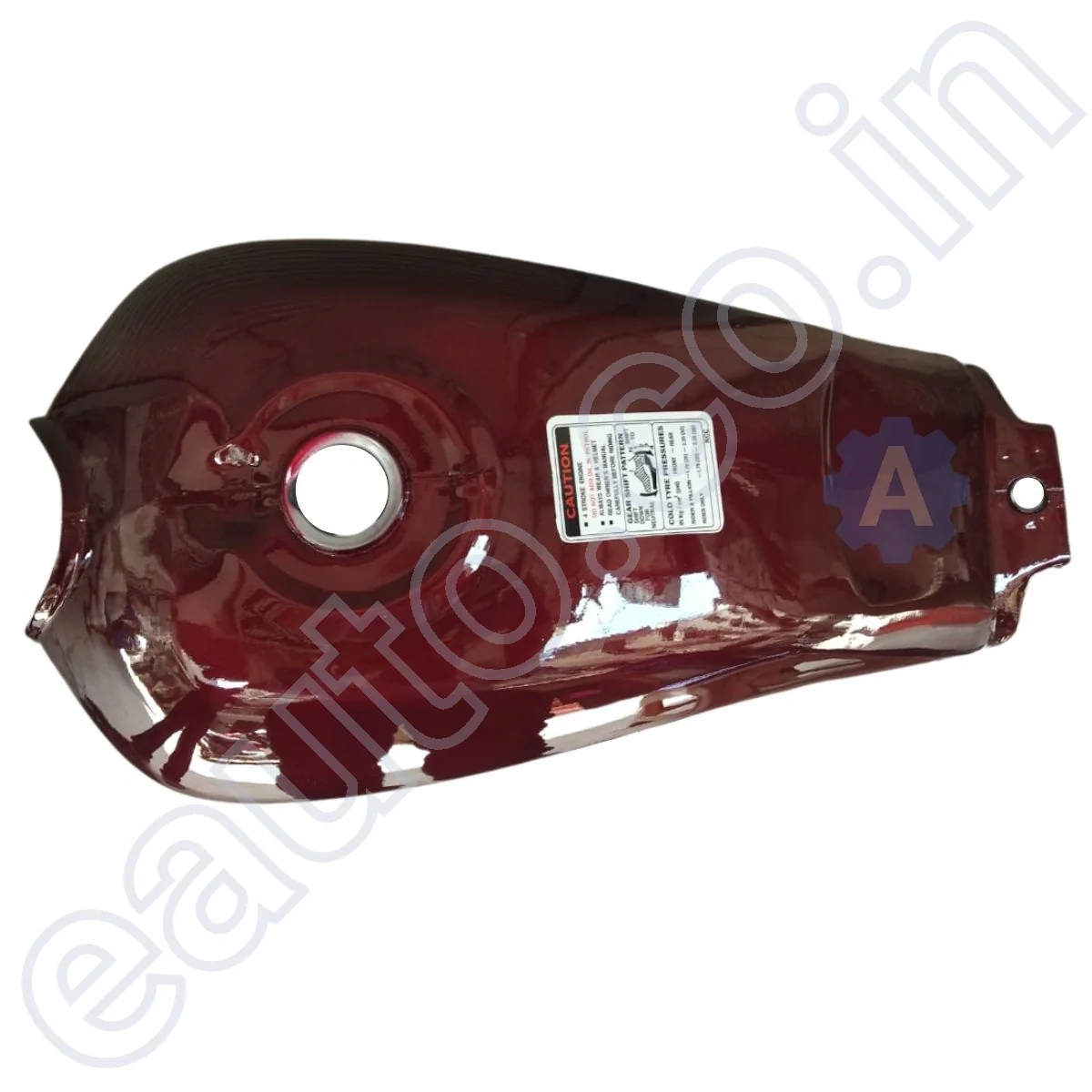 Ensons Petrol Tank for Hero CD Dawn Deluxe (Wine Red/Golden) - Image 3