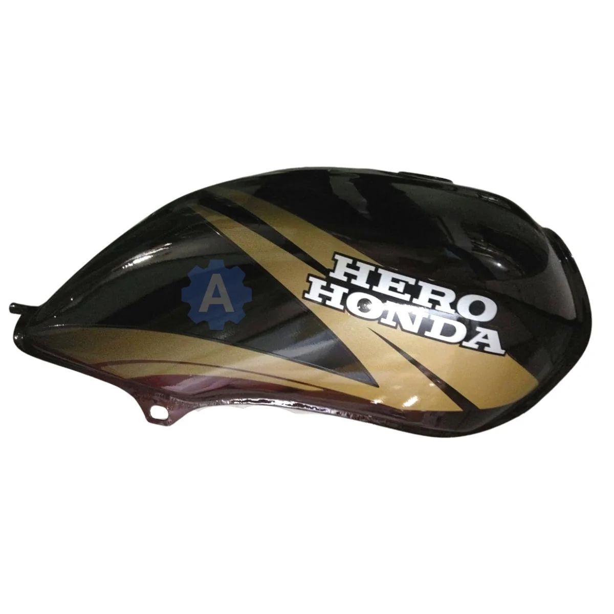 Ensons Petrol Tank for Hero Passion Plus (Wine Red/ Golden)
