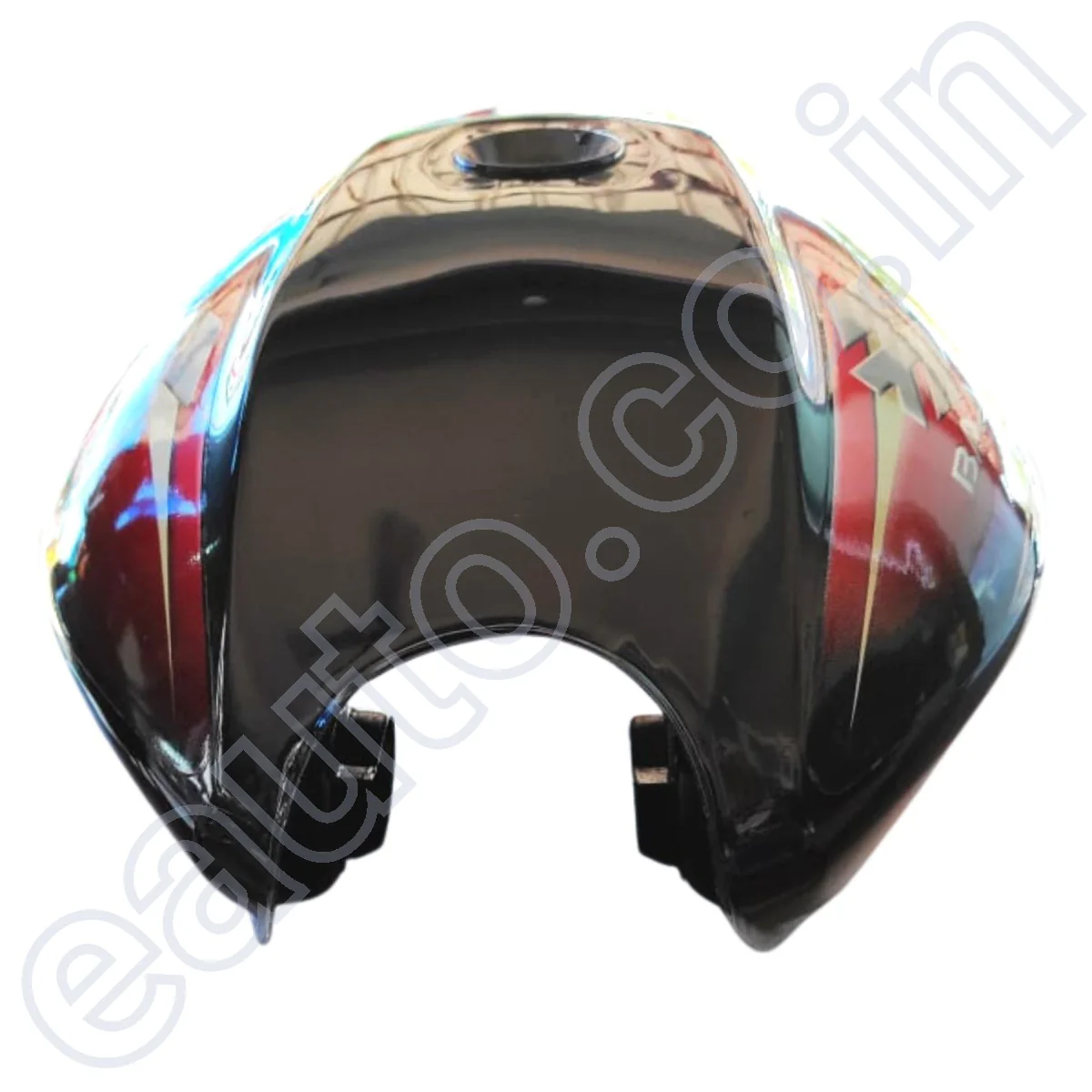 ENSONS Fuel Tank for Bajaj Discover 125 ( Black Red Petrol Tank or Tanki) - Image 4
