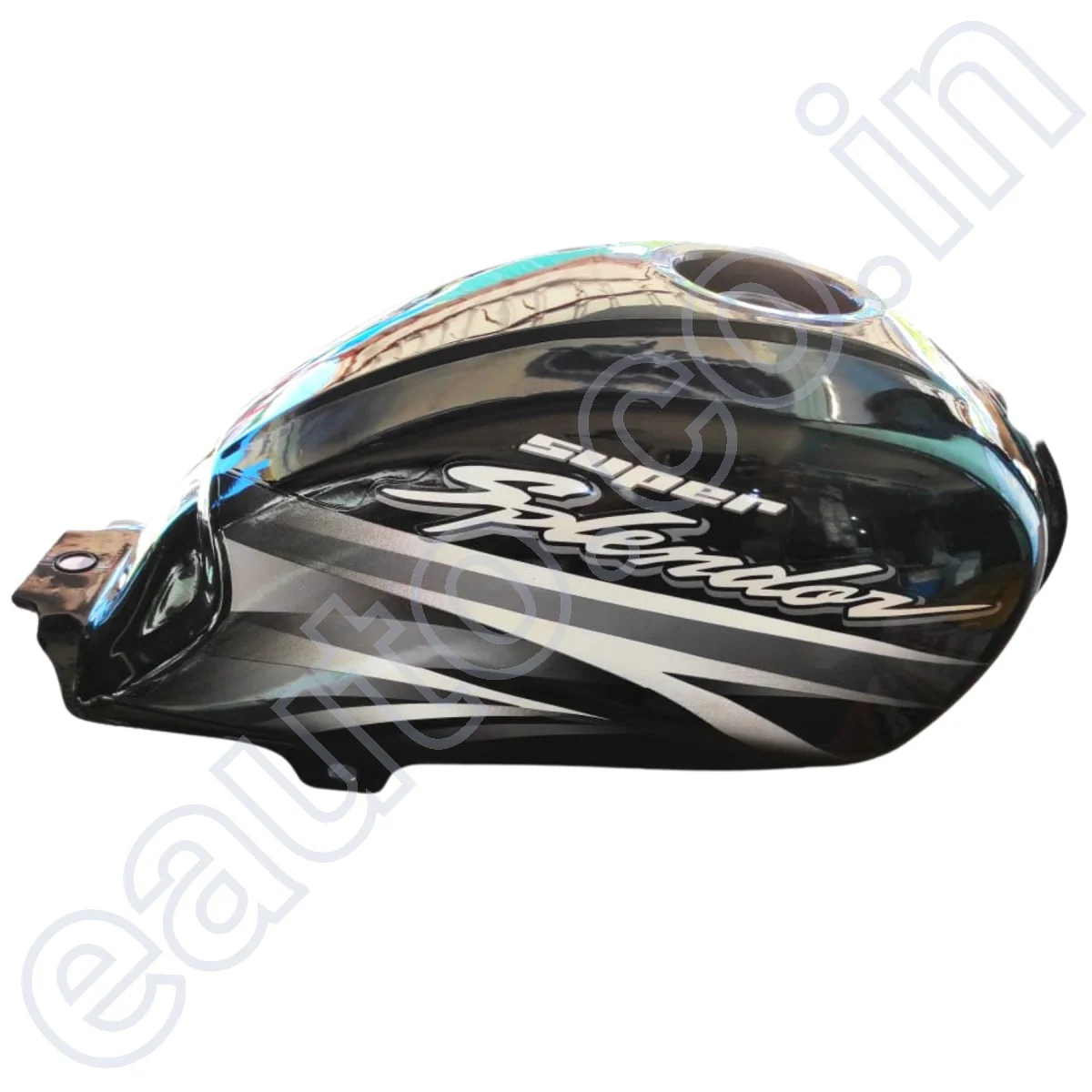 ENSONS Fuel Tank for Hero Super Splendor ( Black Grey Petrol Tank or Tanki) - Image 2