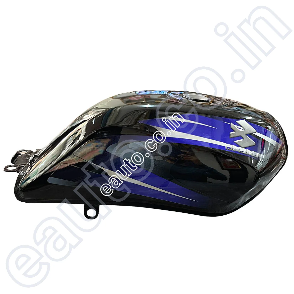 Ensons Petrol Tank for Bajaj Platina 100 | Black/Blue - Image 2