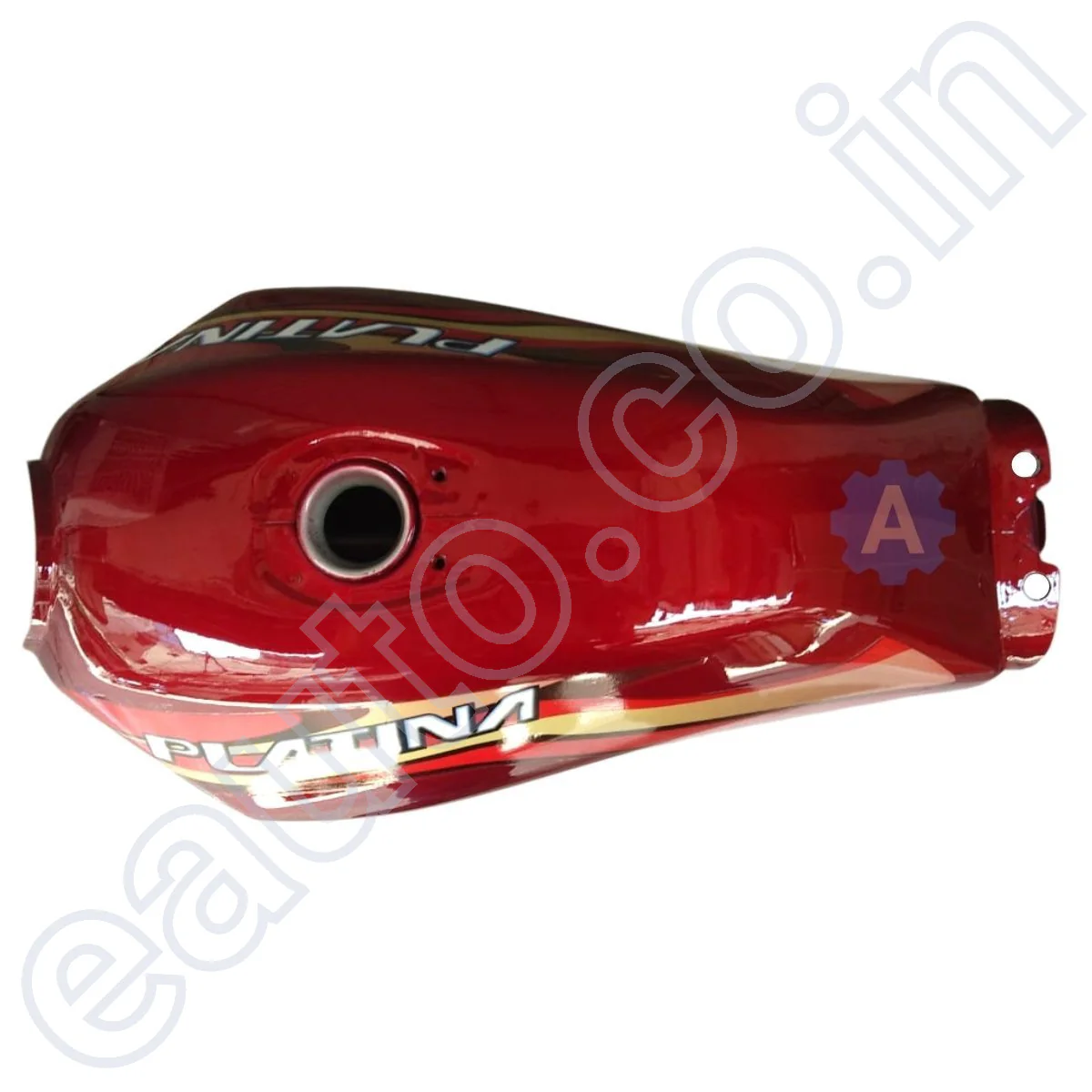 Ensons Petrol Tank for Bajaj Platina 125 (Red /Golden) - Image 2
