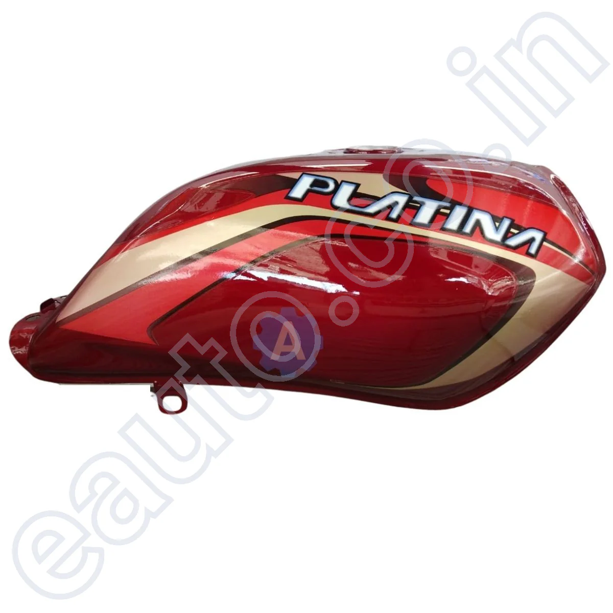 Ensons Petrol Tank for Bajaj Platina 125 (Red /Golden) - Image 3