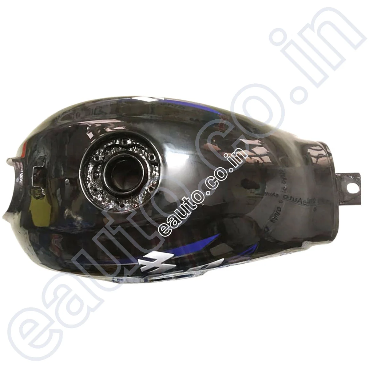 Ensons Petrol Tank for Bajaj XCD 135 | Black with Blue Sticker - Image 3