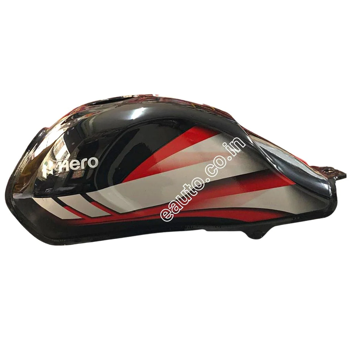 Ensons Petrol Tank for Hero CD Deluxe BS6 | HF Deluxe BS6 | Black & Red
