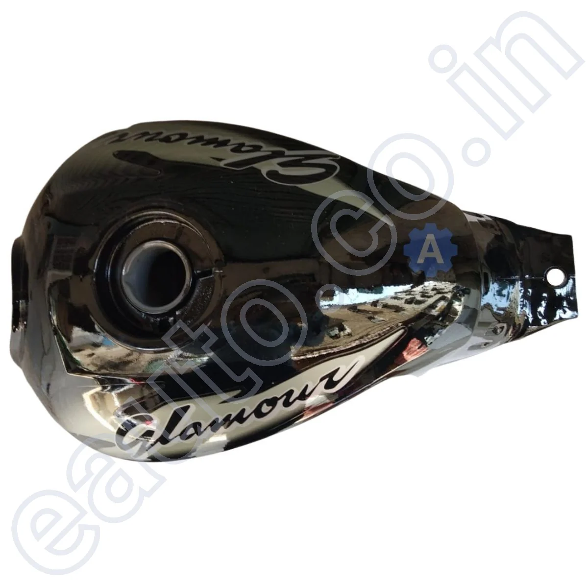 Ensons Petrol Tank for Hero Glamour Type 2 (Black/Grey) - Image 2